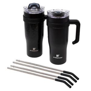 Hydraflow 40-Ounce Double Wall Stainless Steel Tumbler with Handle